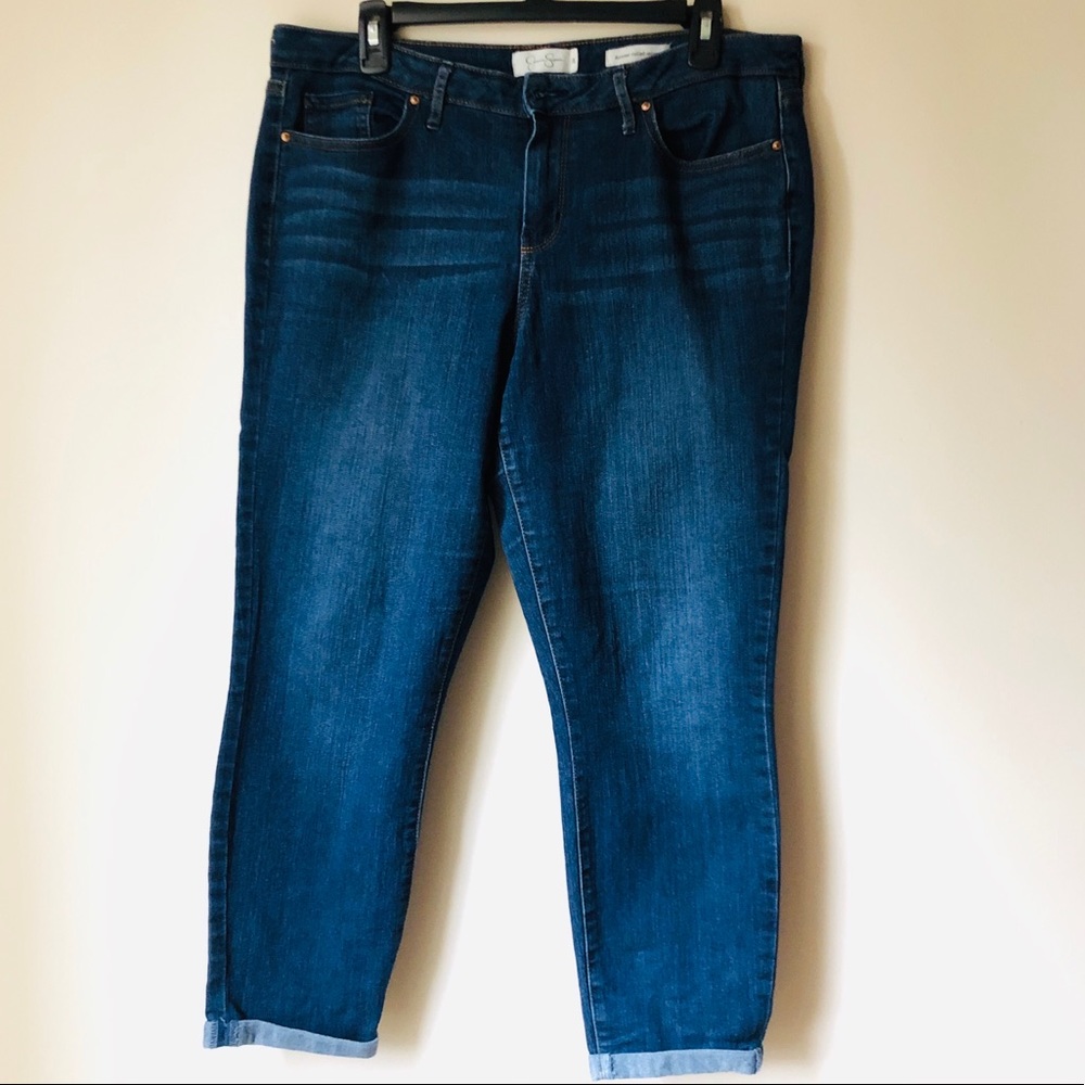 Jessica Simpson forever rolled skinny jeans